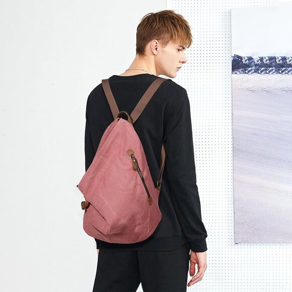 Vintage Canvas Large Backpack for Men Women - Picture 8 of 9